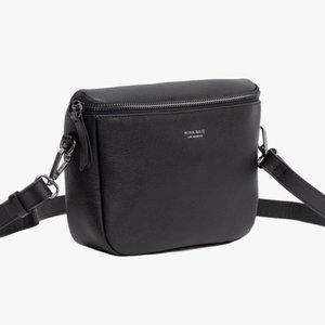 Mina Baie Leather Fanny Pack in Gunmetal ✨